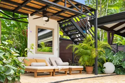 Pool & gardens — Deck