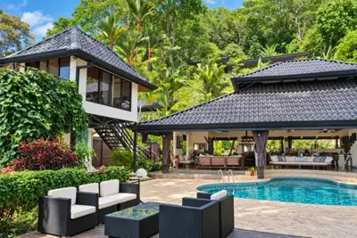 Pool & gardens — Deck