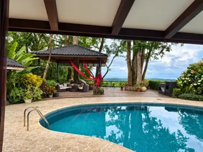Pool & gardens — Deck
