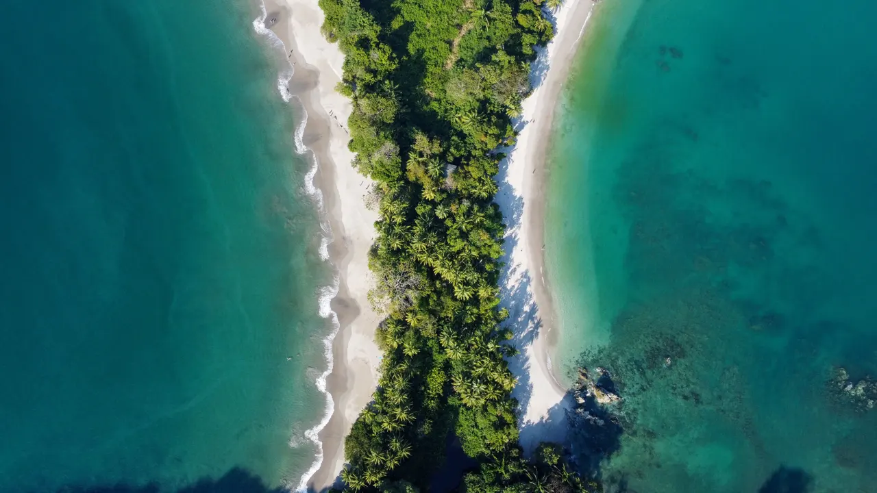 Lush Costa Rican coast overlooking the Pacific Ocean