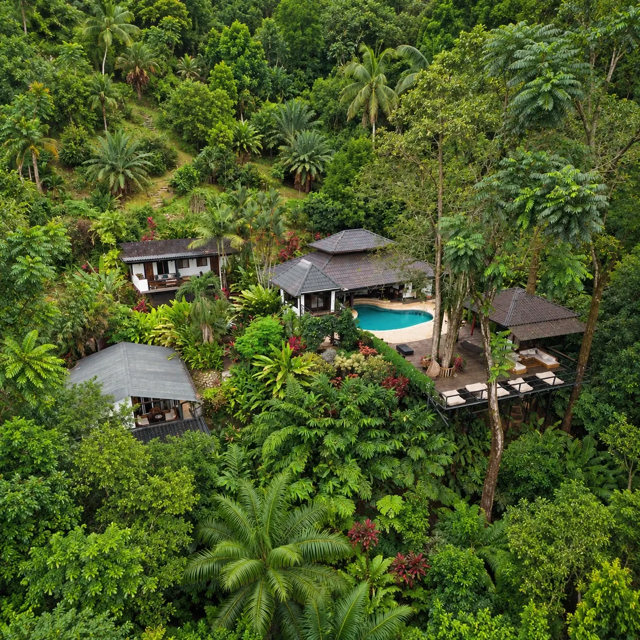 Wider retreat aerial view